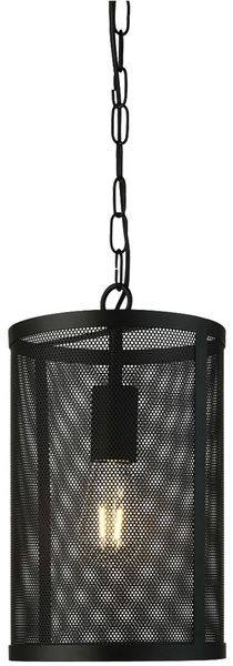 Pendelleuchte, Käfig Optik, schwarz, Höhe 150 cm