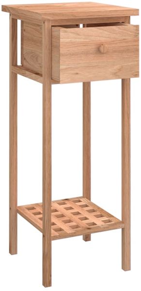 Couchtisch, Beistelltisch mit Schublade 25x25x60 cm Massivholz Nussbaum Bild 4
