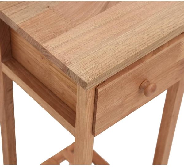 Couchtisch, Beistelltisch mit Schublade 25x25x60 cm Massivholz Nussbaum Bild 7