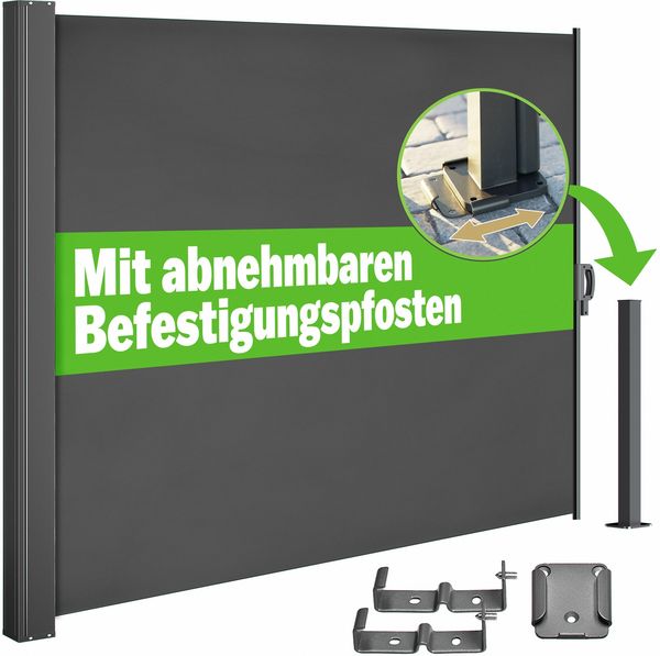 CASARIA Seitenmarkise Nosara 160x300cm anthrazit