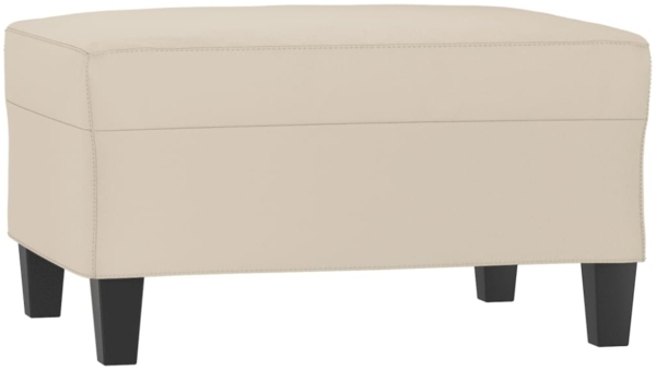 vidaXL Fußhocker Creme 70x55x41 cm Mikrofasergewebe 349365 Bild 3