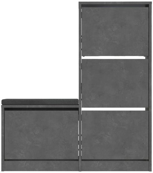 Dmora Schuhschrank Velma, Schuhregal, Mehrzweck-Eingangsgarderobe, Möbel für Schuhe, 105x26 h119 cm, Grau