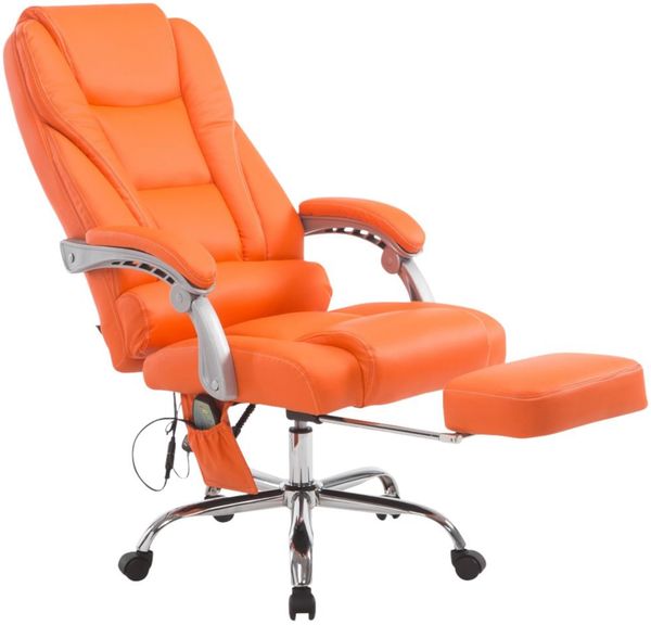 CLP 'Pacific' Bürostuhl mit Massagefunktion, Kunstleder orange, max. 150 kg Bild 4