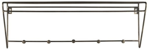 Wandregal Ablage Garderobe Hutablage 5 Haken Brooklyn Metall Ib Laursen 31088-25 Bild 4