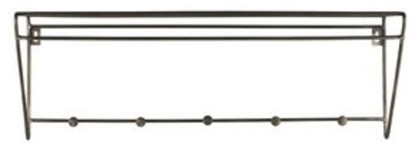 Wandregal Ablage Garderobe Hutablage 5 Haken Brooklyn Metall Ib Laursen 31088-25 Bild 6