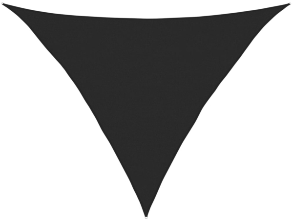 vidaXL Sonnensegel 160 g/m² Schwarz 5x5x6 m HDPE 311760