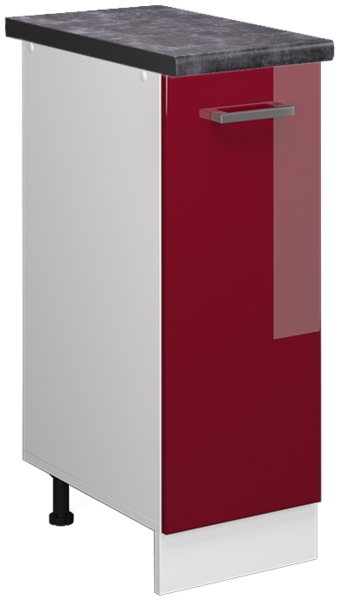 Apothekerschrank R-Line Rot Hochglanz 30 cm , AP Anthrazit Vicco