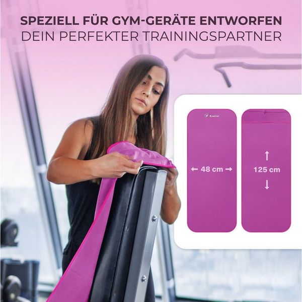 NirvanaShape Sporthandtuch Fitness-Handtuch mit Magnet-Clip, Mikrofaser Sporthandtuch, Microfaser, 2x Reißverschlusstaschen & Funktionaler Geräteüberzug, Ultra-Saugfähig