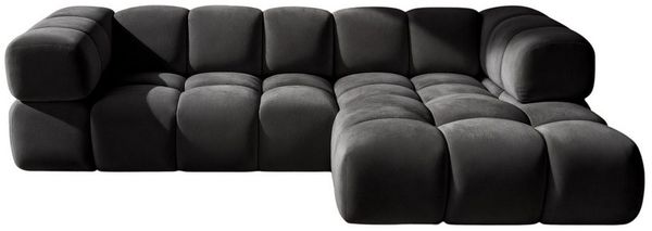 Kaiser Möbel Ecksofa luxuriöses Velours-Sofa im Stoff Bluvel modernes AVERRO, Premium-Velours Bluvel,Weiche abgerundete „Bubble“-Formen