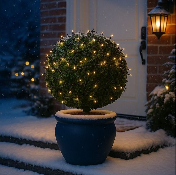 MARELIDA LED-Lichterkette Weihnachtslichterkette 18m 240LED bernstein 8Modi Timer Außen, 240-flammig