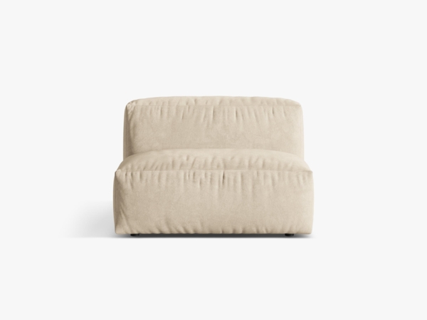 Micadoni Modul Martina 1-Sitzer Samt Helles Beige