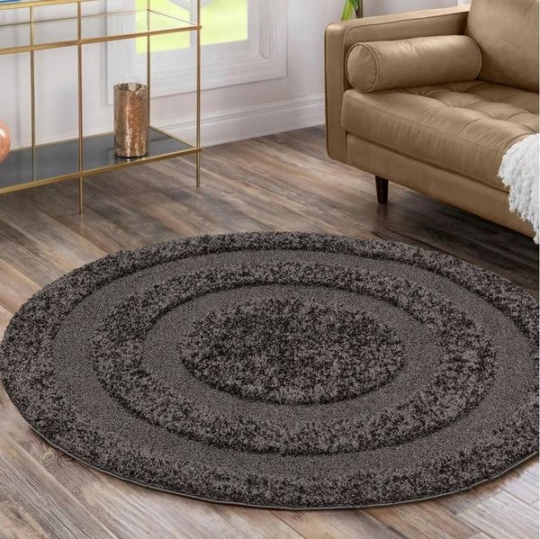 Sanat Hochflor-Teppich Luxus 3500, rund, Höhe: 30 mm, robuster Langflor, weich, Wohnzimmer, Schlafzimmer