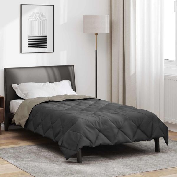 vidaXL Ganzjahresbettdecke Hellgrau und Anthrazit 155 x 220 cm 42025639