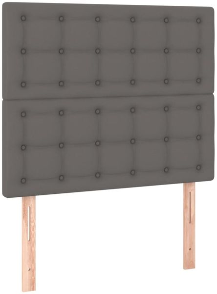 Kopfteil, Bettkopfteil, Minimalistisch Grau 90x5x118/128 cm Kunstleder
