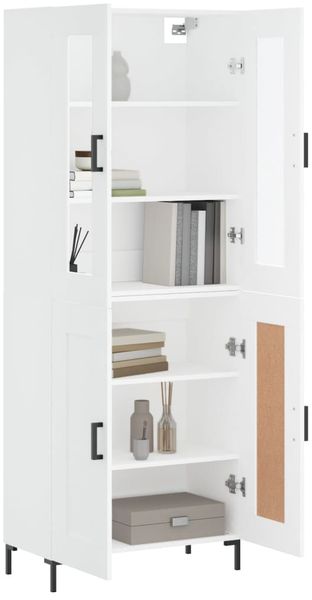 vidaXL Highboard Weiß 69,5x34x180 cm Holzwerkstoff 3198337 Bild 3