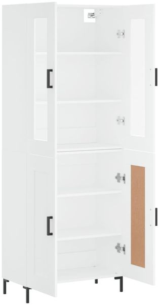 vidaXL Highboard Weiß 69,5x34x180 cm Holzwerkstoff 3198337 Bild 4