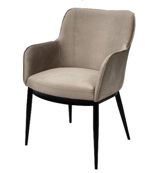 Lambert Felix Armlehnstuhl gepolstert,taupe, Metallgestell 55886