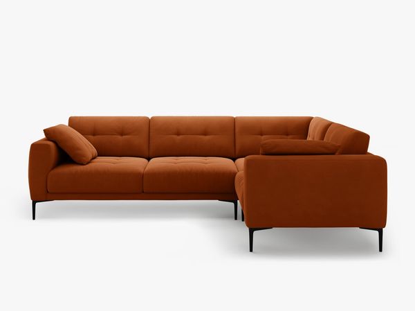 Micadoni Ecksofa Bemy 4-Sitzer Rechts Samt Terrakotta Bild 2