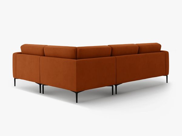 Micadoni Ecksofa Bemy 4-Sitzer Rechts Samt Terrakotta Bild 3