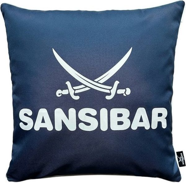 Sansibar Sylt Dekokissen Outdoor Kissen Sansibar (1 Stück), Logodruck, 45x45 cm, Kissenfüllung, Outdoor geeignet, wasser- und schmutzabweisend