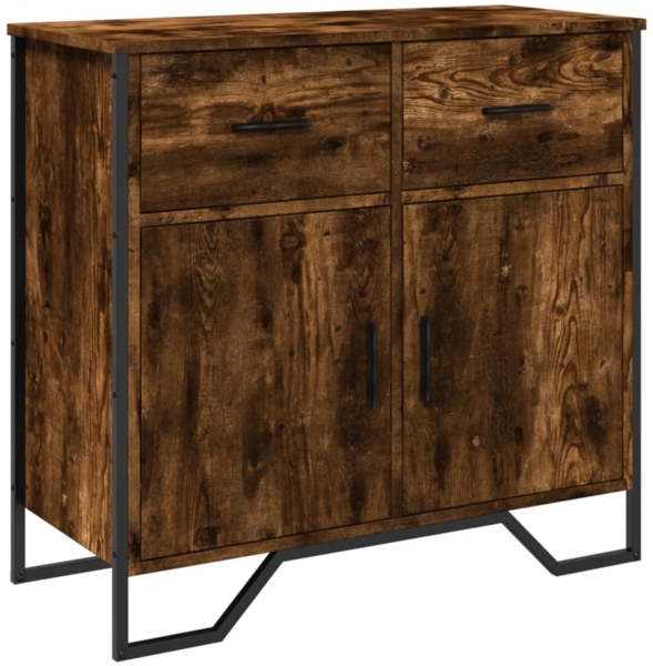 vidaXL Sideboard Räuchereiche 79,5x35,5x74,5 cm Holzwerkstoff 848546 Bild 1