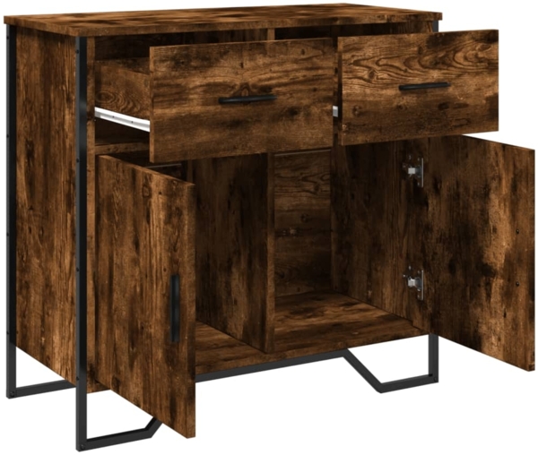 vidaXL Sideboard Räuchereiche 79,5x35,5x74,5 cm Holzwerkstoff 848546 Bild 4