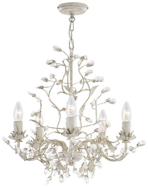 Deckenleuchte, Gold, Creme, H 100 cm, ALMANDITE