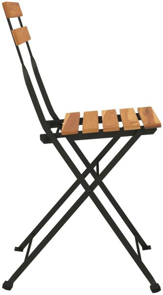 vidaXL Bistrostühle 8 Stk. Klappbar Massivholz Teak und Stahl 3152111 Bild 8