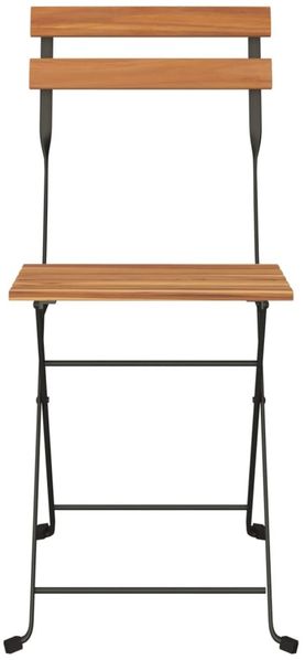 vidaXL Bistrostühle 8 Stk. Klappbar Massivholz Teak und Stahl 3152111 Bild 4