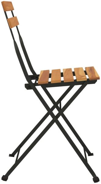 vidaXL Bistrostühle 8 Stk. Klappbar Massivholz Teak und Stahl 3152111 Bild 11