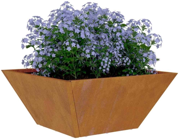 vidaXL Garten-Pflanzgefäß Rostig 35 x 35 x 15 cm Wetterfeststahl 873808 Bild 2