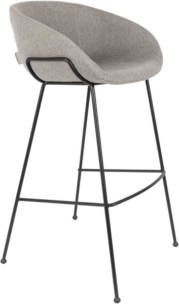 Barhocker FESTON Filzoptik Grau von ZUIVER