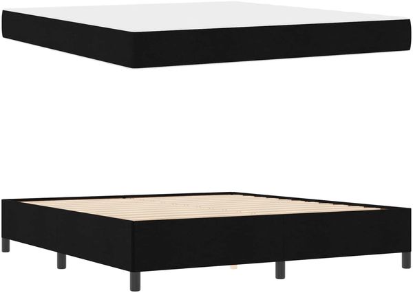 vidaXL Boxspringbett Schwarz 180 x 200 cm Stoff 3398880 Bild 5