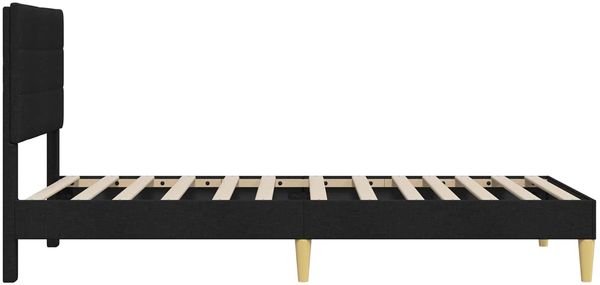 vidaXL Bettrahmen mit Kopfteil Schwarz 90 x 200 cm Stoff 42027560 Bild 5