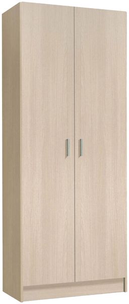 Dmora 2-türiger Mehrzweckschrank Abadubidu, Besenschrank, Schuhregal mit Regalen, Schuhschrank, cm73x37h180 cm, Eiche