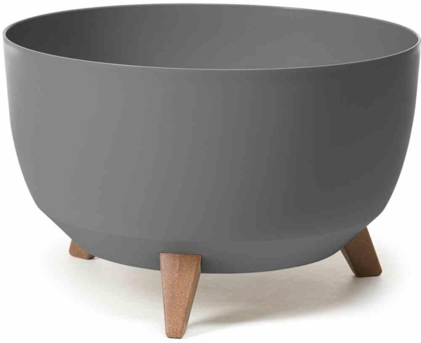 Siena Garden M82580 Oslo Pflanzgefäß 40 cm, Ø40 x 25cm, anthrazit