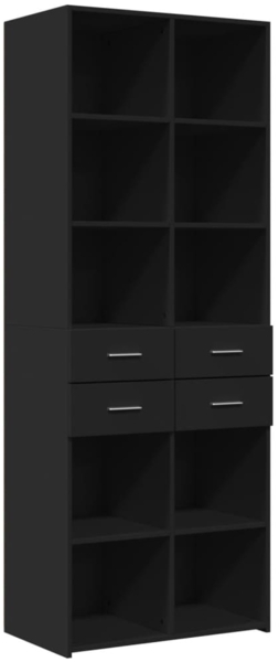 vidaXL Highboard Schwarz 70x42,5x185 cm Holzwerkstoff 3281463