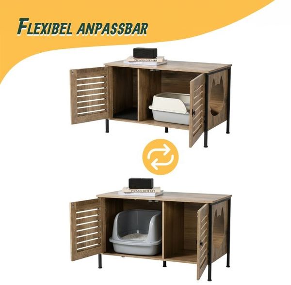 Relaxdays Katzenschrank für Katzenklo Bild 5