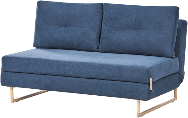 Schlafsofa 3-Sitzer JERSLEV Stoff Blau Bild 4