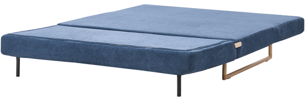 Schlafsofa 3-Sitzer JERSLEV Stoff Blau Bild 5