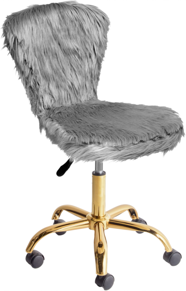 Schreibtischstuhl MARGATE Webpelz Grau