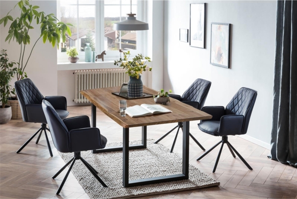 Essgruppe aus 1 x Esstisch Akazie 4 x Esszimmerstuhl