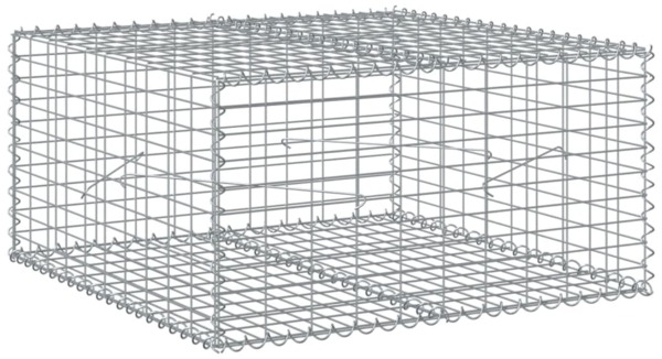 vidaXL Gabione mit Deckel 100x100x50 cm Verzinktes Eisen 3295178