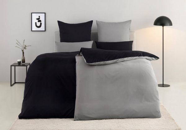 OTTO home Wendebettwäsche Desner2 100% Microfaser, extra weich, allergikerfreundlich, Microfaser, 2 teilig, Premium Qualität, uni, schnell trocknend, pflegeleicht, ab 135x200 cm