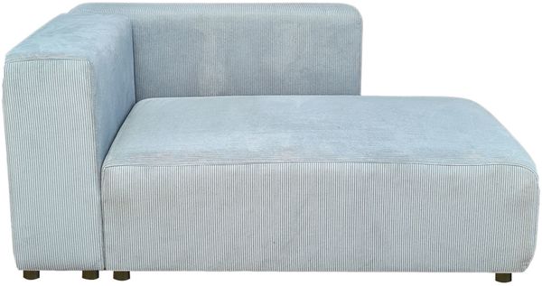 Sofa Suldal 2-Sitzer mit Longchair Cord Hellblau [en. casa] Bild 5