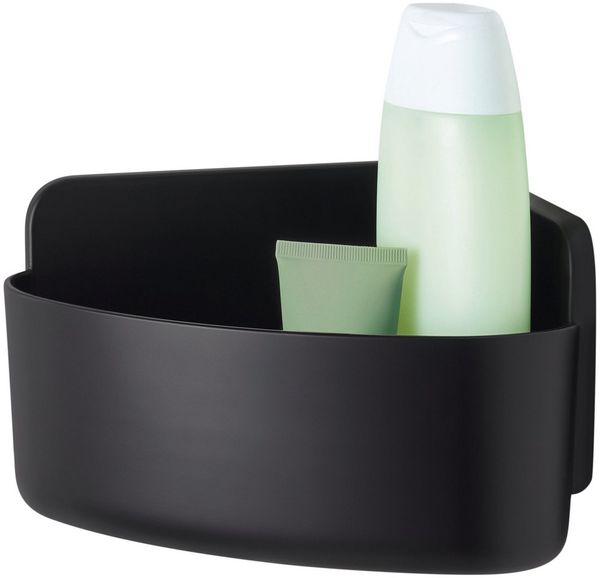 tesa Duschablage LAVAA Eck-Duschkorb klein inkl. tesa Powerstrips Waterproof Strips XL, Packung 1-tlg, Ablagekorb ohne Bohren, Eckregal