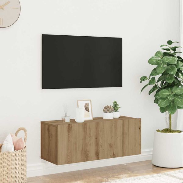 vidaXL TV-Wandschrank Artisan-Eiche 80x30x30 cm Holzwerkstoff 856017