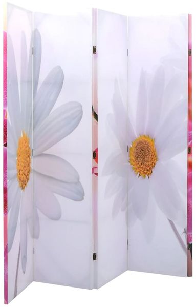 Paravent Raumteiler klappbar 200 x 170 cm Blume