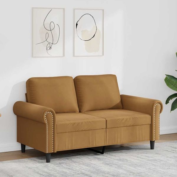 vidaXL 2-Sitzer-Sofa Braun 120 cm Samt 359526