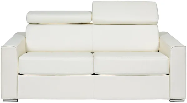 Vente-unique - VIZIR Sofa Leder Weiß - B 223 cm94 cm x H 110 cm95 cm x L 196 cm